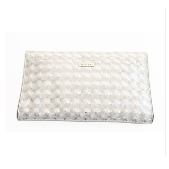 Milly Clutch Bag Metallic Bowery Hologram Clutch Convertible Shoulder Bag NWT - Picture 3 of 6